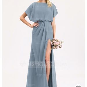 Scoop Neck Floor-Length Chiffon Bridesmaid Dress
